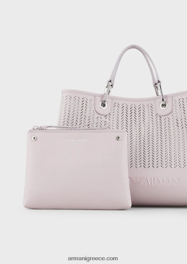 γυναίκεςArmani αξιών βιωσιμότητας μεσαία myea shopper bag με διάτρητο μοτίβο chevron 4046R6704 ροζ