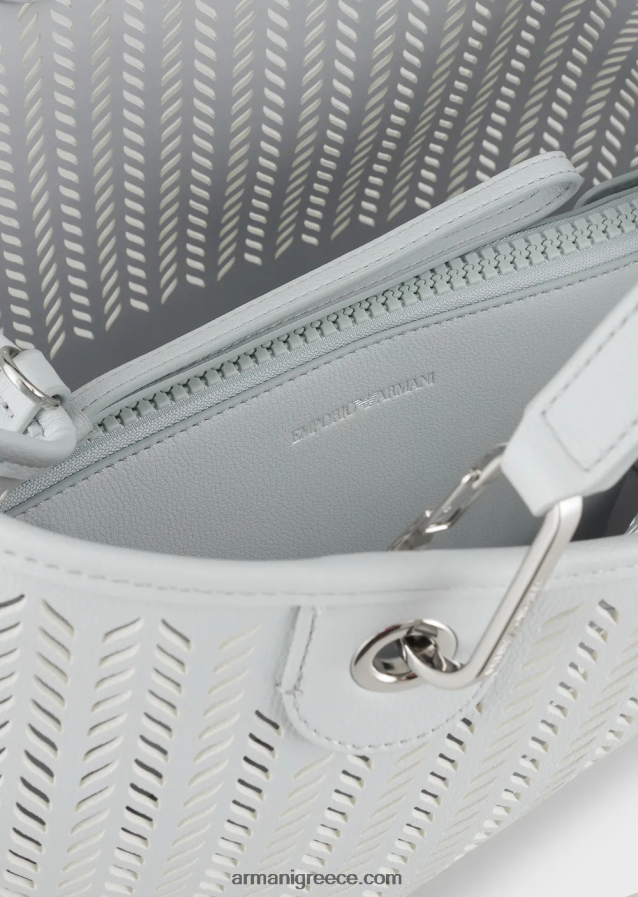 γυναίκεςArmani αξιών βιωσιμότητας μεσαία myea shopper bag με διάτρητο μοτίβο chevron 4046R6705 πάγος