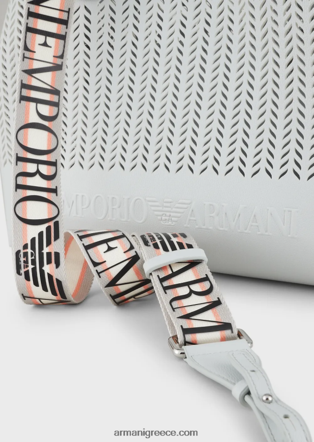 γυναίκεςArmani αξιών βιωσιμότητας μεσαία myea shopper bag με διάτρητο μοτίβο chevron 4046R6705 πάγος
