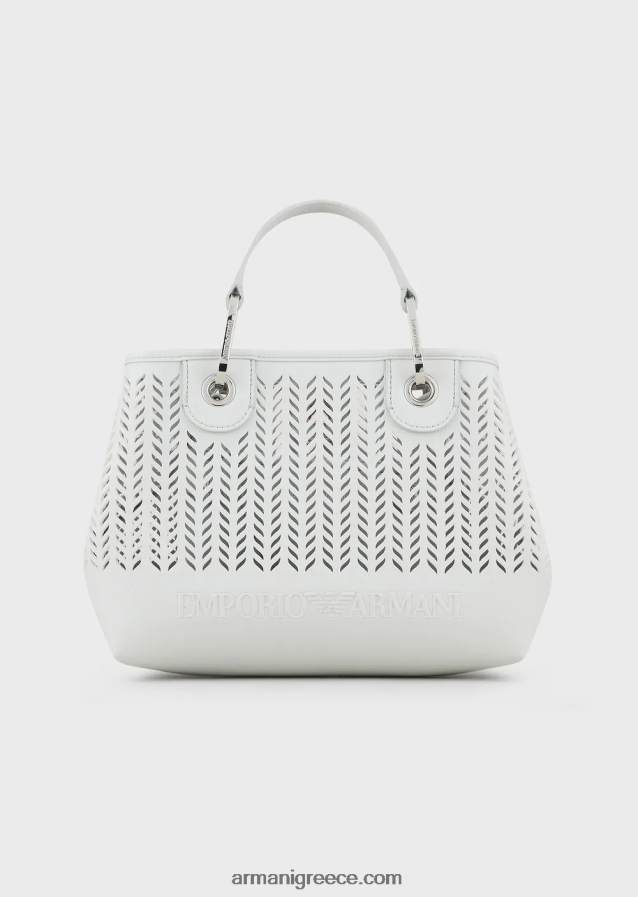 γυναίκεςArmani αξίες βιωσιμότητας μικρή myea shopper bag με διάτρητο μοτίβο chevron 4046R6707