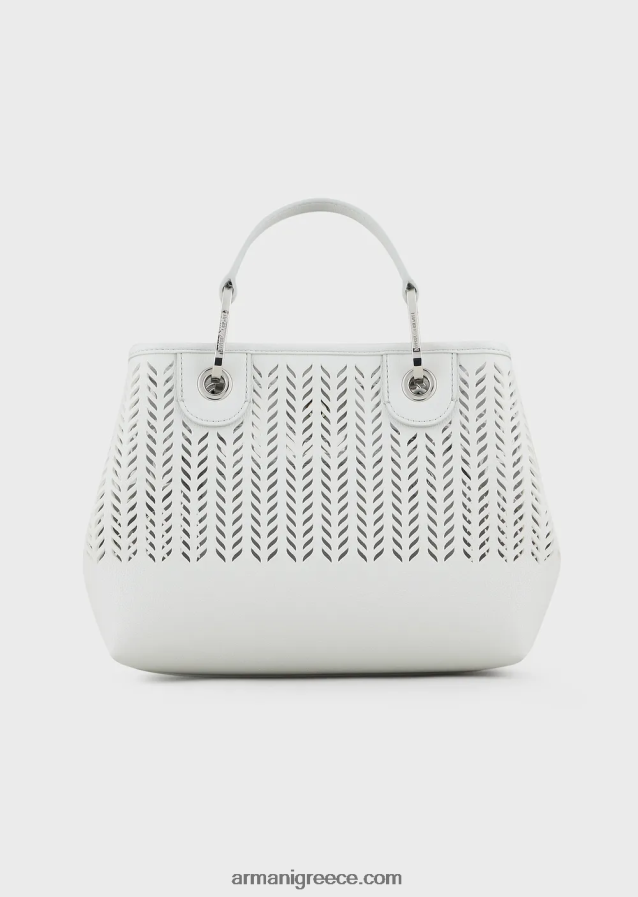 γυναίκεςArmani αξίες βιωσιμότητας μικρή myea shopper bag με διάτρητο μοτίβο chevron 4046R6707