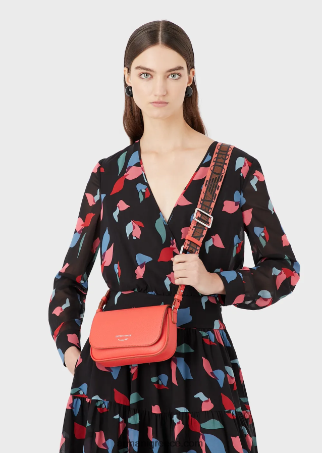 γυναίκες Armani μίνι τσάντα με στάμπα ελαφιού 4046R6577 πορτοκάλι