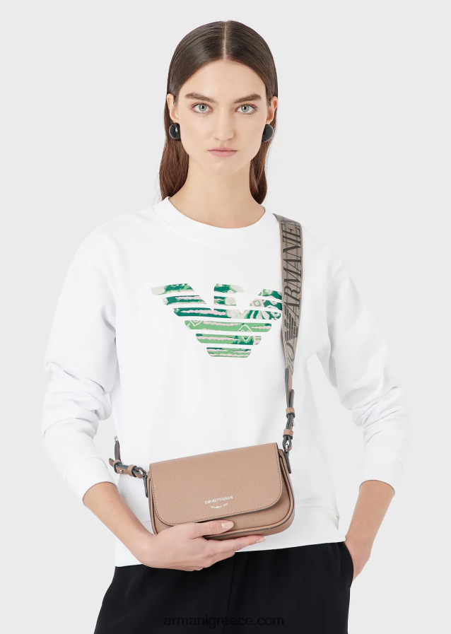 γυναίκες Armani μίνι τσάντα με στάμπα ελαφιού 4046R6580 καμήλα