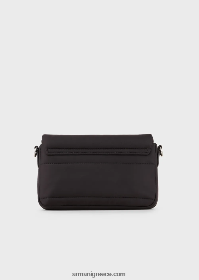 γυναίκες Armani καπιτονέ ανακυκλωμένη νάιλον μίνι τσάντα 4046R6589 μαύρος