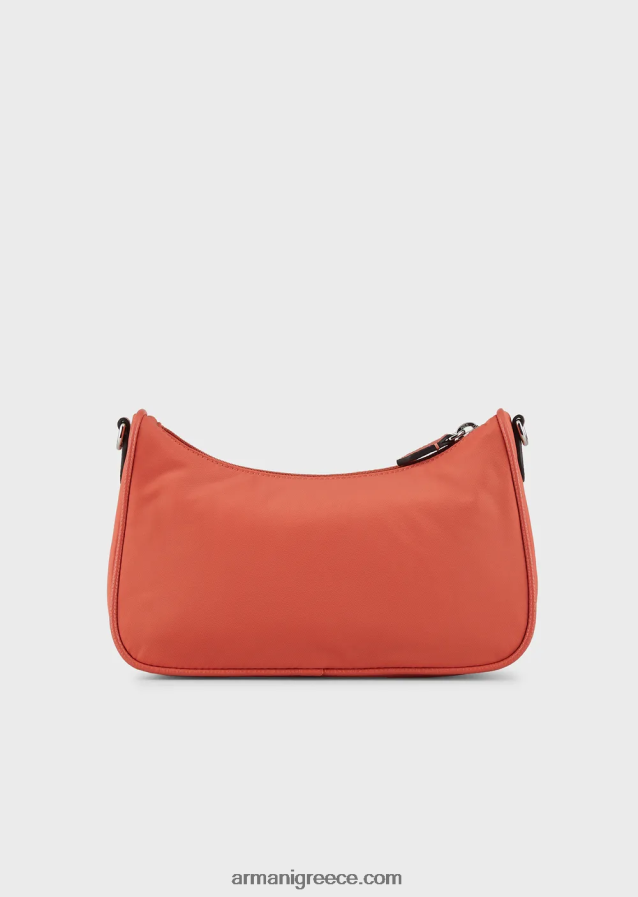 γυναίκες Armani τσάντα μπαγκέτας από ανακυκλωμένα νάιλον είδη πρώτης ανάγκης 4046R6590 πορτοκάλι