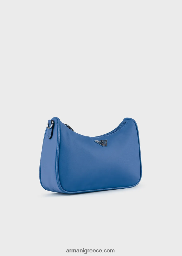 γυναίκες Armani τσάντα μπαγκέτας από ανακυκλωμένα νάιλον είδη πρώτης ανάγκης 4046R6592 γαλανός