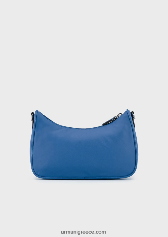 γυναίκες Armani τσάντα μπαγκέτας από ανακυκλωμένα νάιλον είδη πρώτης ανάγκης 4046R6592 γαλανός
