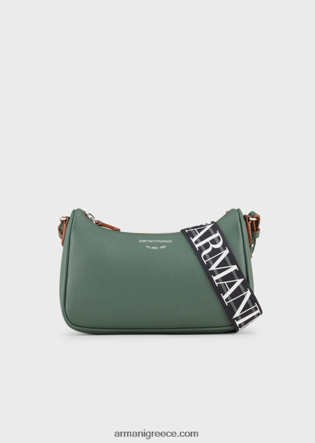 γυναίκες Armani τσάντα μπαγκέτας με στάμπα ελαφιού 4046R6593 πράσινος