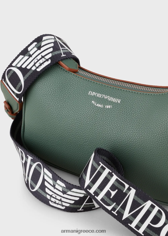 γυναίκες Armani τσάντα μπαγκέτας με στάμπα ελαφιού 4046R6593 πράσινος