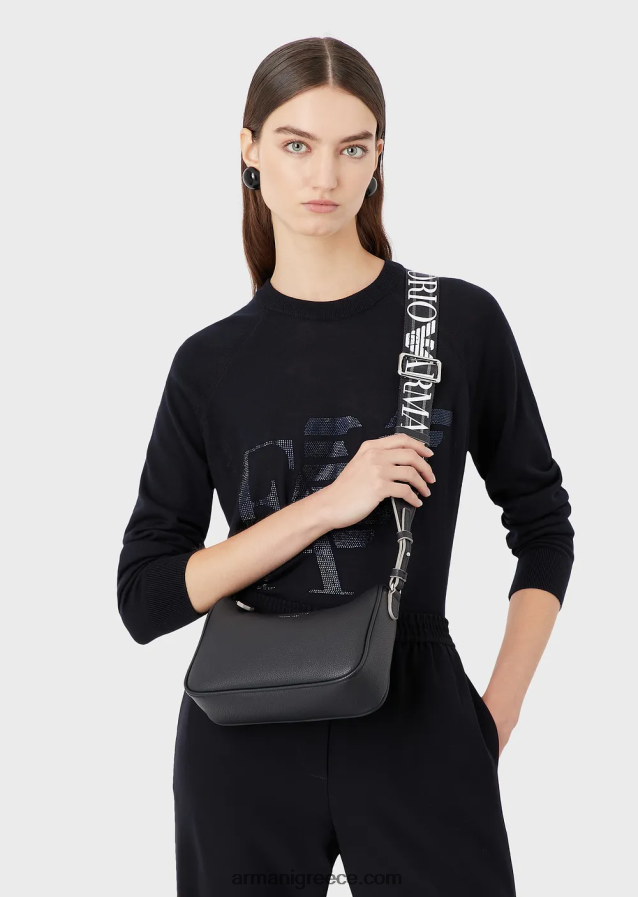 γυναίκες Armani τσάντα μπαγκέτας με στάμπα ελαφιού 4046R6594 ναυτικό μπλε