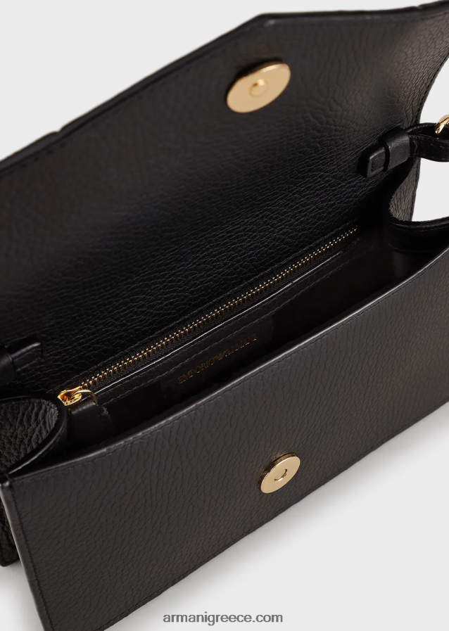 γυναίκες Armani Δερμάτινη τσάντα ώμου με στάμπα από δέρμα ελαφιού με θήκη για κάρτες 4046R6613