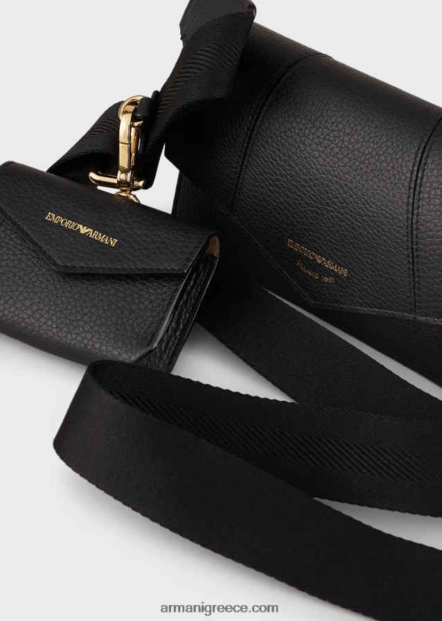 γυναίκες Armani Δερμάτινη τσάντα ώμου με στάμπα από δέρμα ελαφιού με θήκη για κάρτες 4046R6613