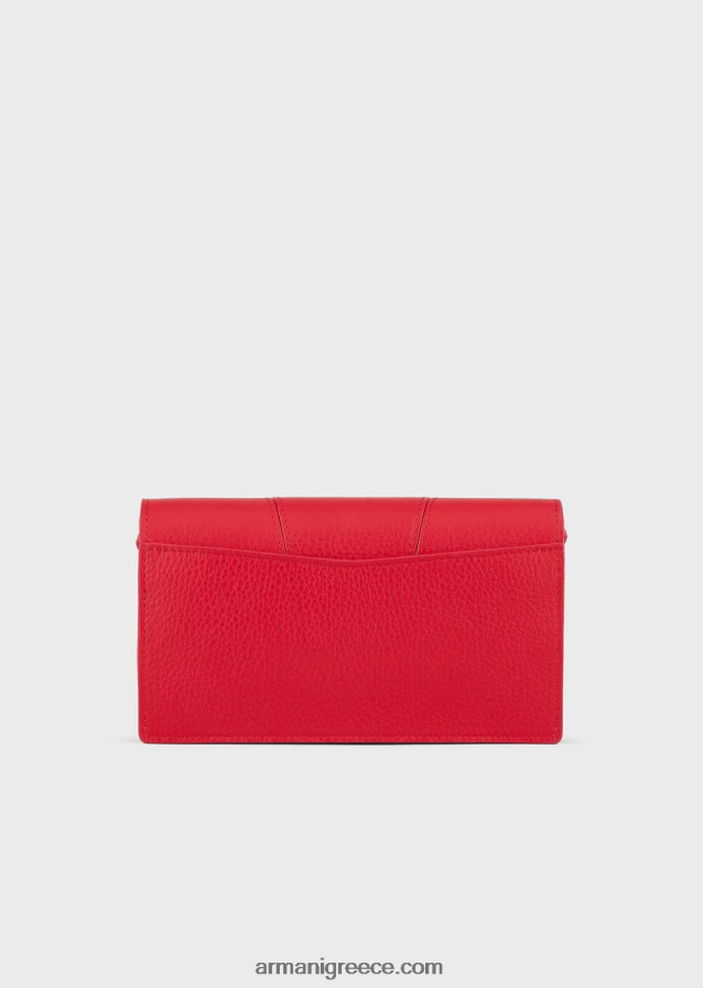 γυναίκες Armani Δερμάτινη τσάντα ώμου με στάμπα από δέρμα ελαφιού με θήκη για κάρτες 4046R6614