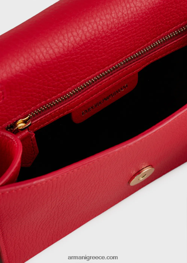 γυναίκες Armani Δερμάτινη τσάντα ώμου με στάμπα από δέρμα ελαφιού με θήκη για κάρτες 4046R6614