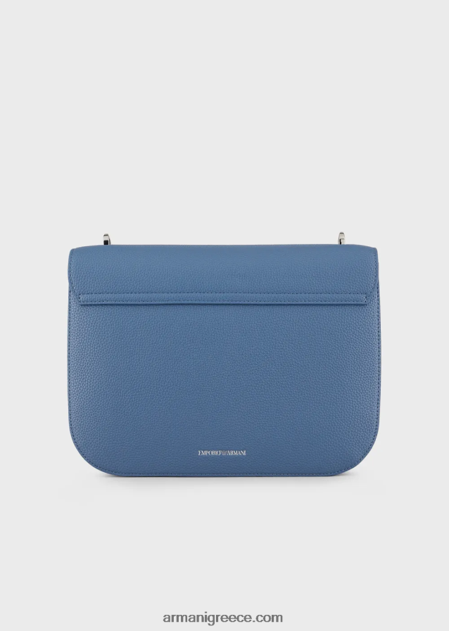 γυναίκες Armani τσάντα ώμου με πτερύγιο με στάμπα ελαφιού 4046R6616 μπλε