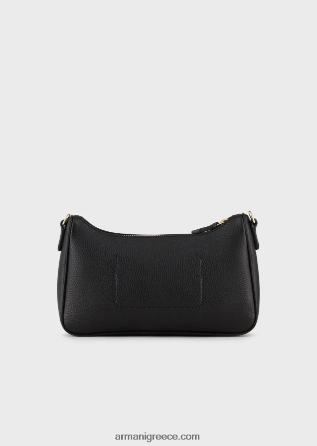 γυναίκες Armani τσάντα μπαγκέτας με στάμπα ελαφιού 4046R6622 μαύρος