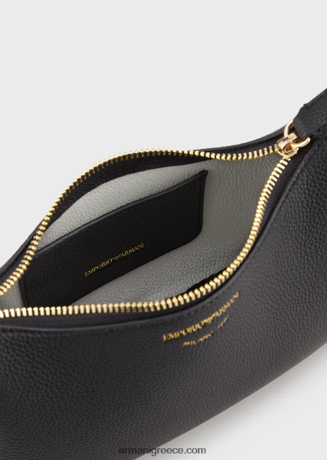 γυναίκες Armani τσάντα μπαγκέτας με στάμπα ελαφιού 4046R6622 μαύρος