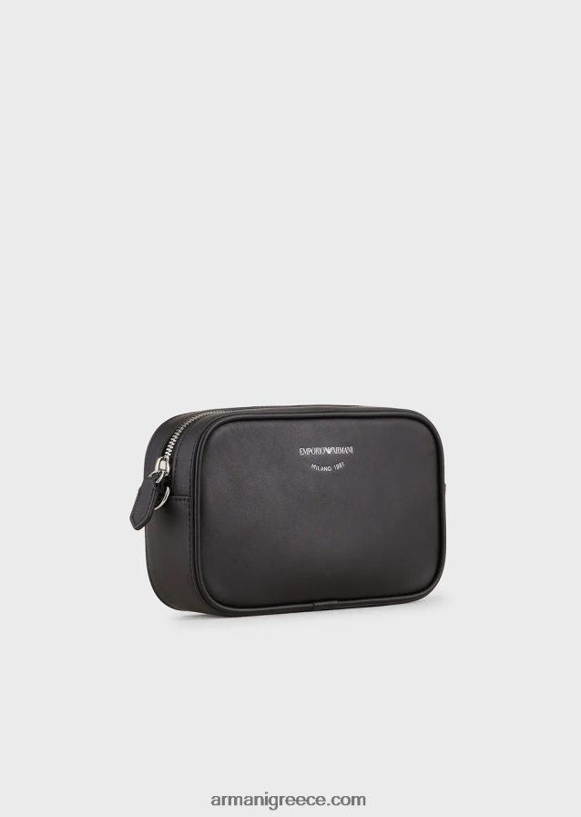 γυναίκες Armani Θήκη κάμερας οικολογική-δερμάτινη με ιμάντα ώμου 4046R6628 μαύρος