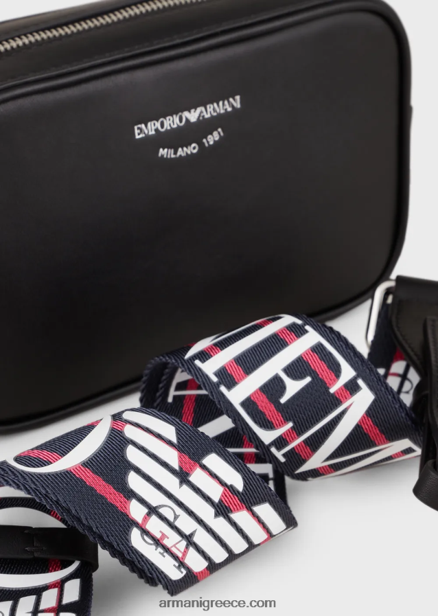 γυναίκες Armani Θήκη κάμερας οικολογική-δερμάτινη με ιμάντα ώμου 4046R6628 μαύρος