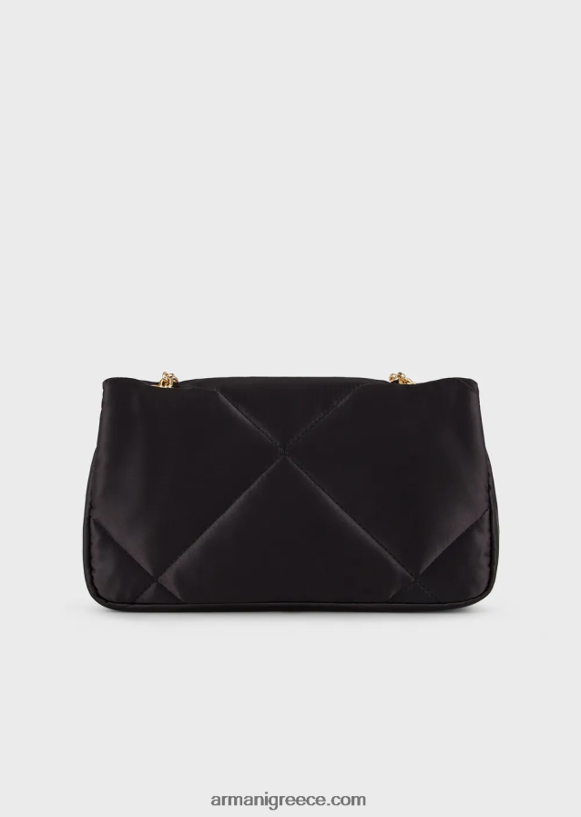γυναίκες Armani καπιτονέ σατέν clutch τσαντάκι με ιμάντα ώμου 4046R6620 διχρωμία