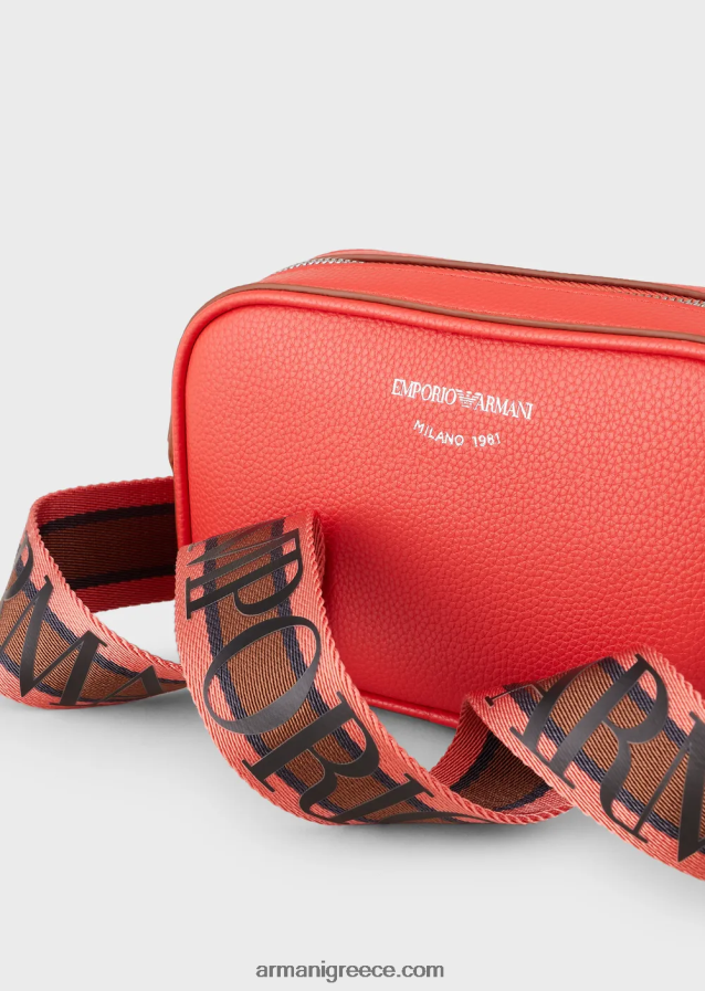 γυναίκες Armani Θήκη κάμερας deer-print με ιμάντα ώμου 4046R6582 πορτοκάλι