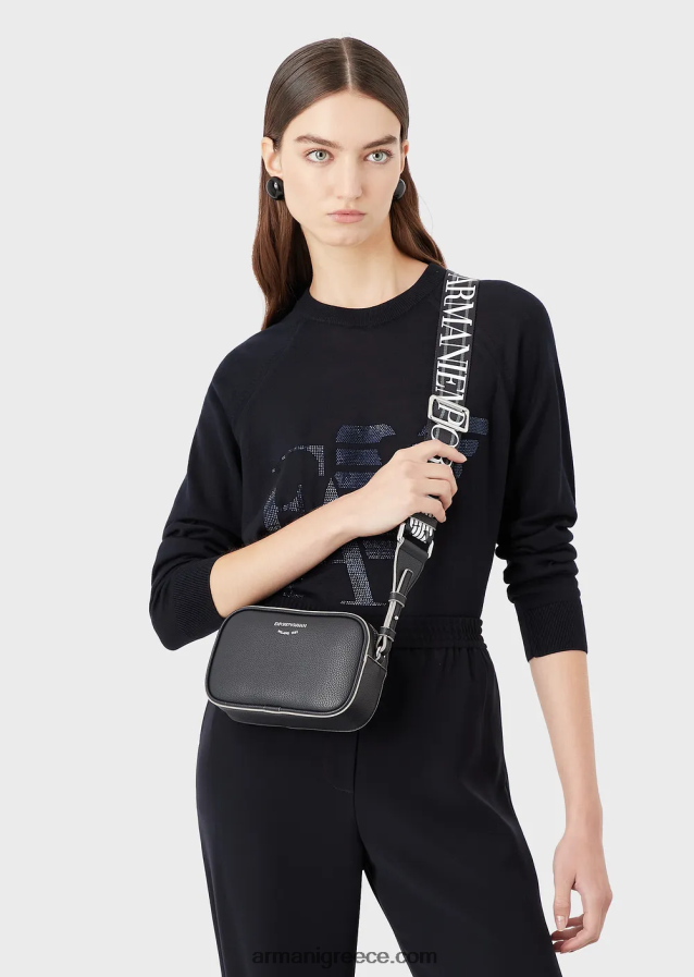 γυναίκες Armani Θήκη κάμερας deer-print με ιμάντα ώμου 4046R6585 ναυτικό μπλε