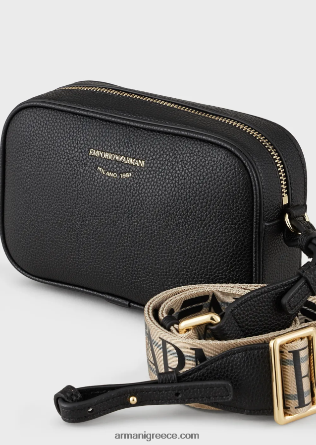 γυναίκες Armani Θήκη κάμερας deer-print με ιμάντα ώμου 4046R6625 μαύρος