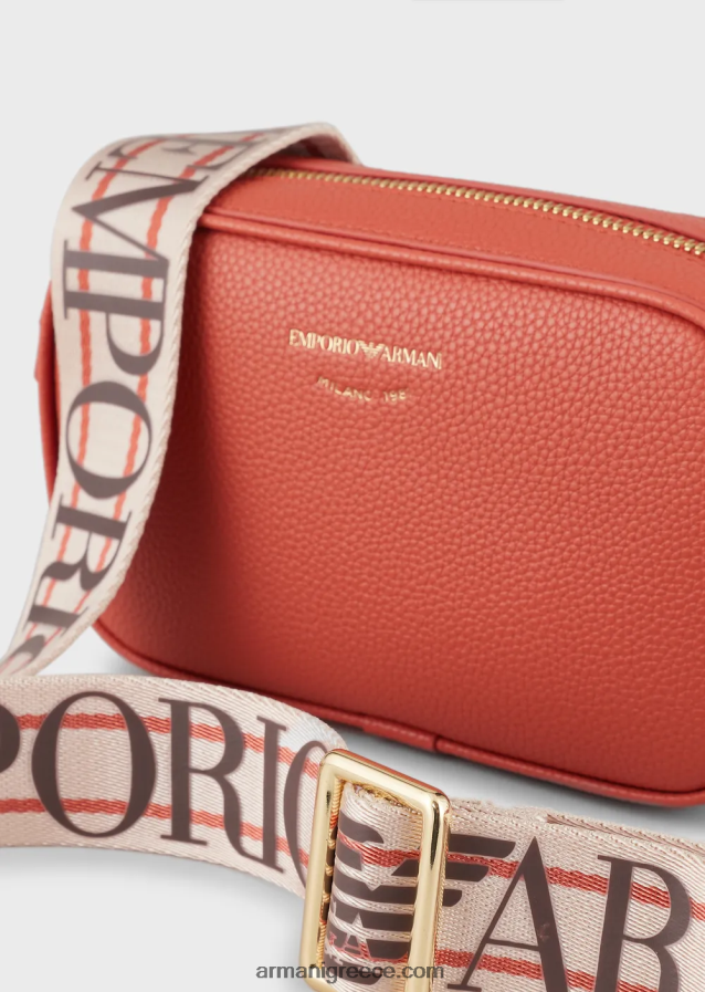 γυναίκες Armani Θήκη κάμερας deer-print με ιμάντα ώμου 4046R6627 καφέ