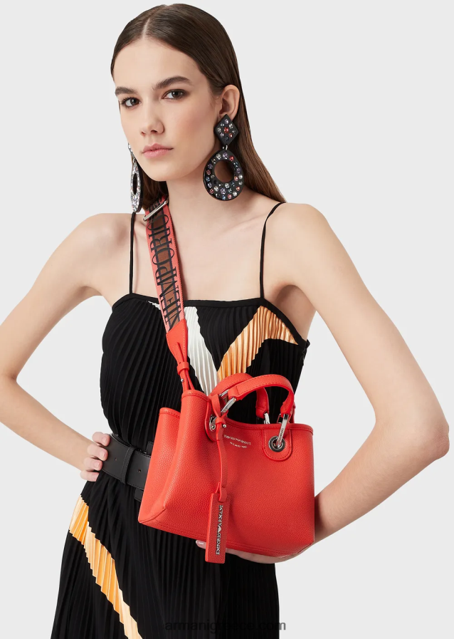 γυναίκες Armani μίνι τσάντα myea με στάμπα ελαφιού 4046R6599 πορτοκάλι