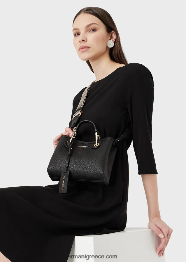 γυναίκες Armani μίνι τσάντα myea με στάμπα ελαφιού 4046R6606 βαθύ μαύρο