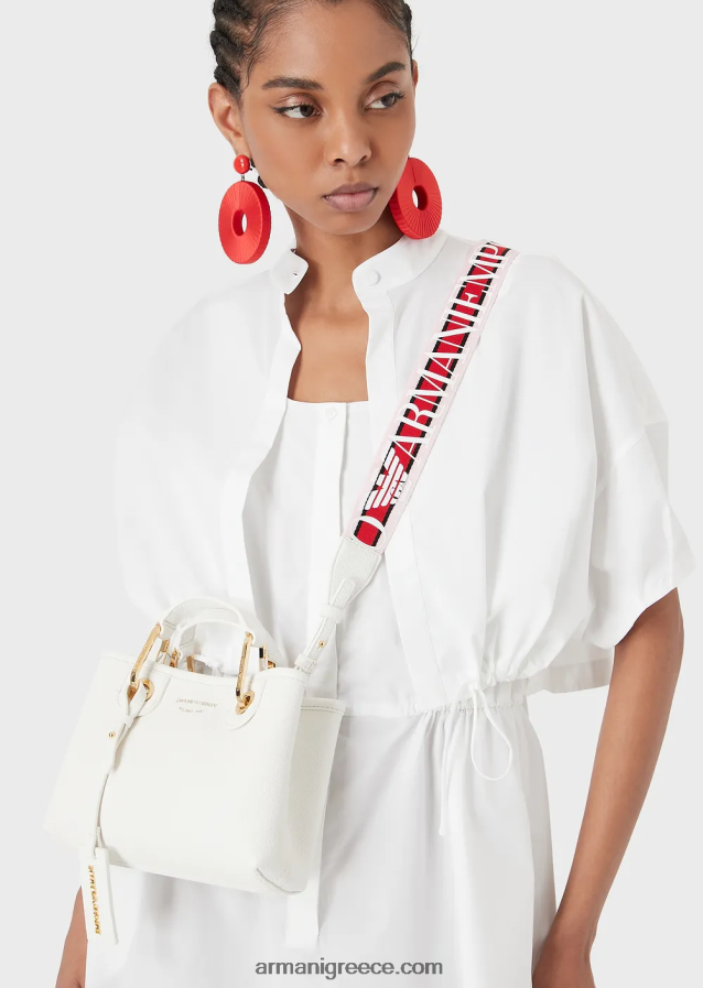 γυναίκες Armani μίνι τσάντα myea με στάμπα ελαφιού 4046R6607 άσπρο
