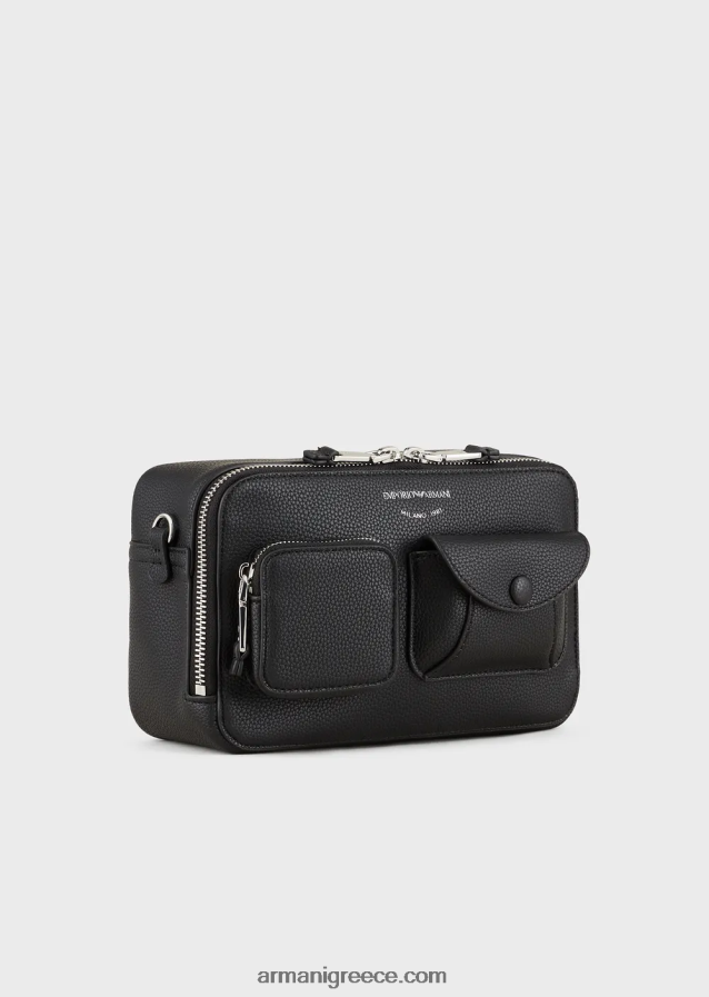γυναίκες Armani Θήκη κάμερας myea με στάμπα ελαφιού με ιμάντα ώμου 4046R6617 μαύρος