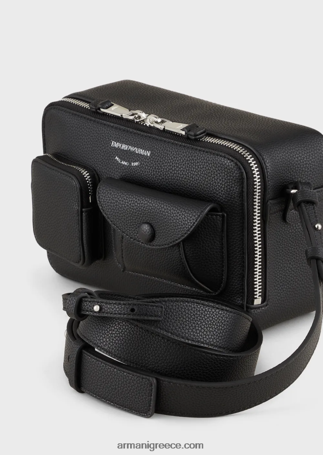 γυναίκες Armani Θήκη κάμερας myea με στάμπα ελαφιού με ιμάντα ώμου 4046R6617 μαύρος