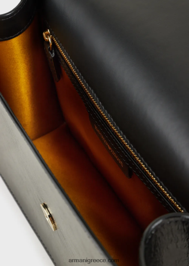 γυναίκες Armani Τσάντα ώμου σε εφέ naplak με θήκη για κάρτες 4046R6612 μαύρος