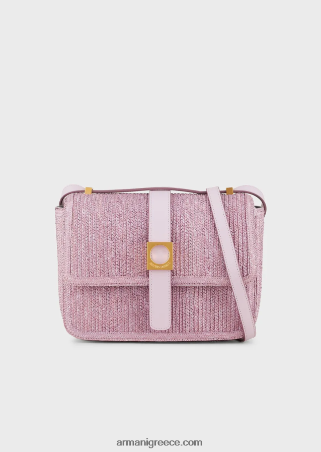 γυναίκες Armani τσάντα ώμου raffia 4046R6632 λιλα