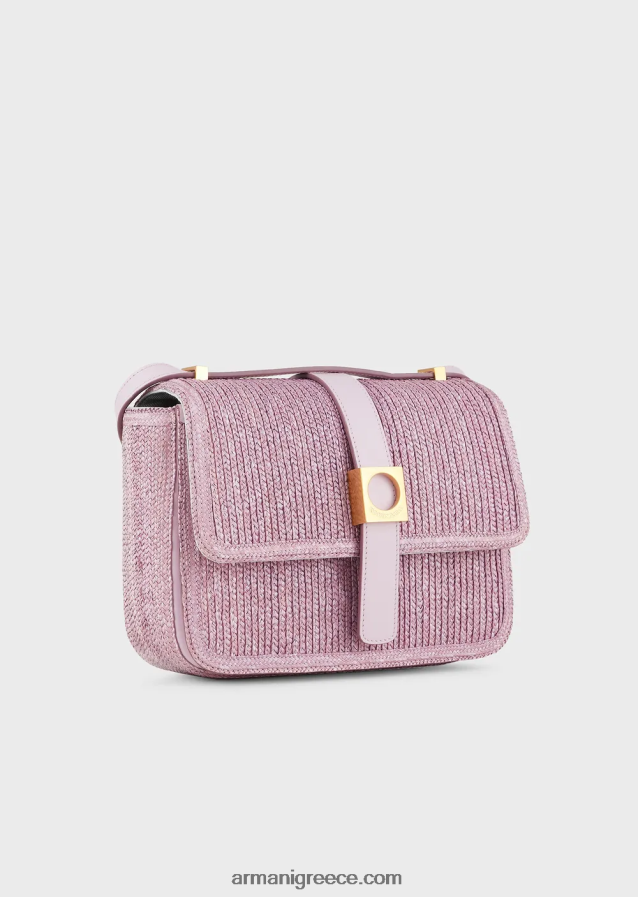 γυναίκες Armani τσάντα ώμου raffia 4046R6632 λιλα