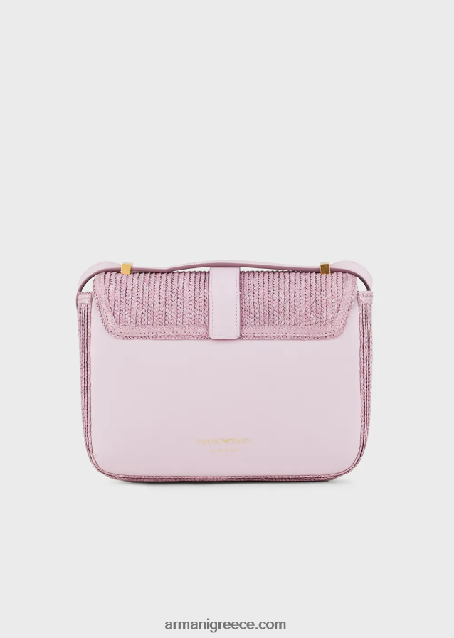 γυναίκες Armani τσάντα ώμου raffia 4046R6632 λιλα