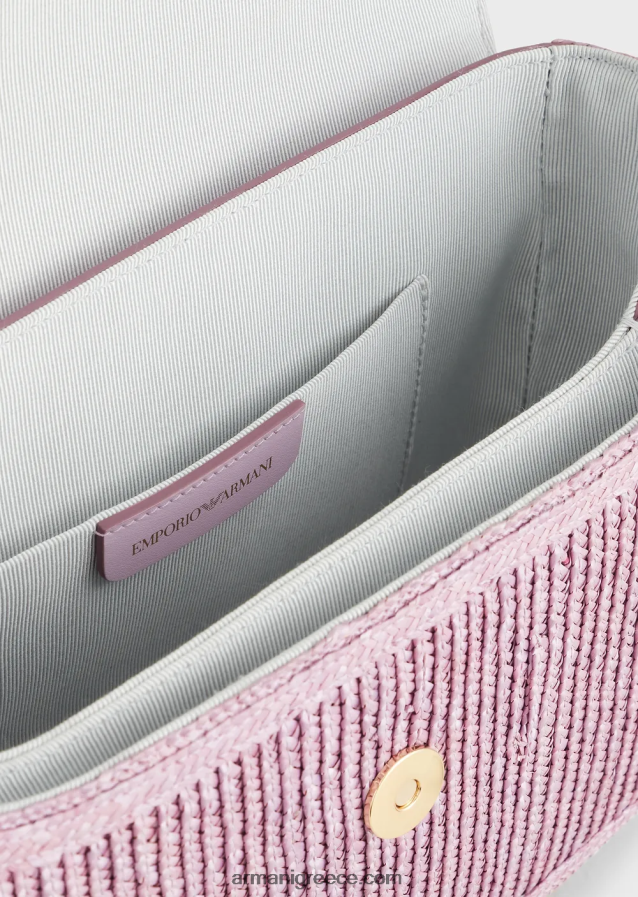 γυναίκες Armani τσάντα ώμου raffia 4046R6632 λιλα