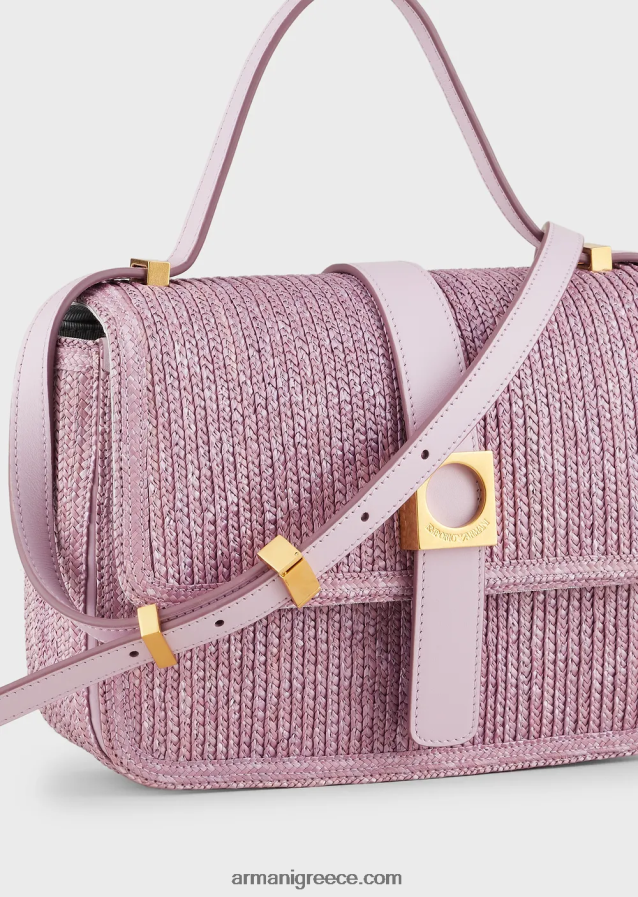 γυναίκες Armani τσάντα ώμου raffia 4046R6632 λιλα