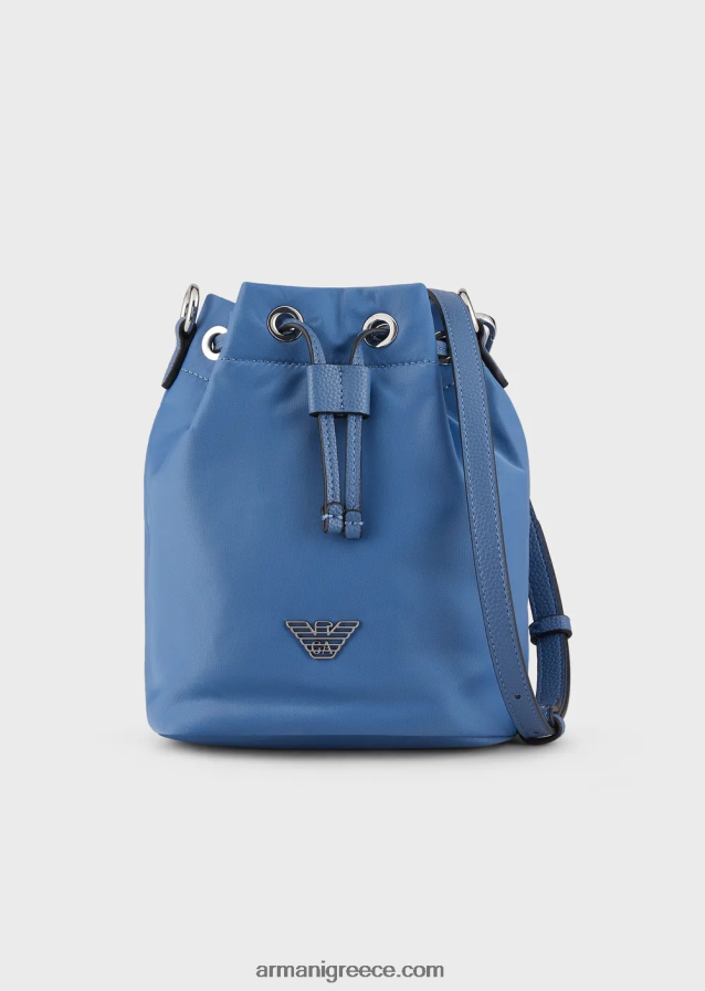 γυναίκες Armani ανακυκλωμένη νάιλον τσάντα με είδη πρώτης ανάγκης για ταξίδια 4046R6741 γαλανός