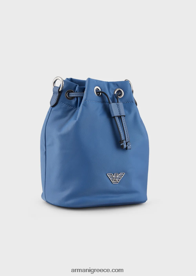 γυναίκες Armani ανακυκλωμένη νάιλον τσάντα με είδη πρώτης ανάγκης για ταξίδια 4046R6741 γαλανός