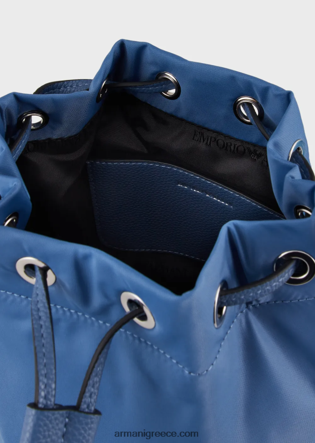 γυναίκες Armani ανακυκλωμένη νάιλον τσάντα με είδη πρώτης ανάγκης για ταξίδια 4046R6741 γαλανός