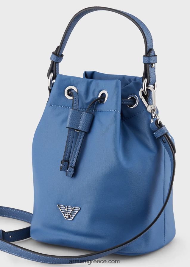 γυναίκες Armani ανακυκλωμένη νάιλον τσάντα με είδη πρώτης ανάγκης για ταξίδια 4046R6741 γαλανός