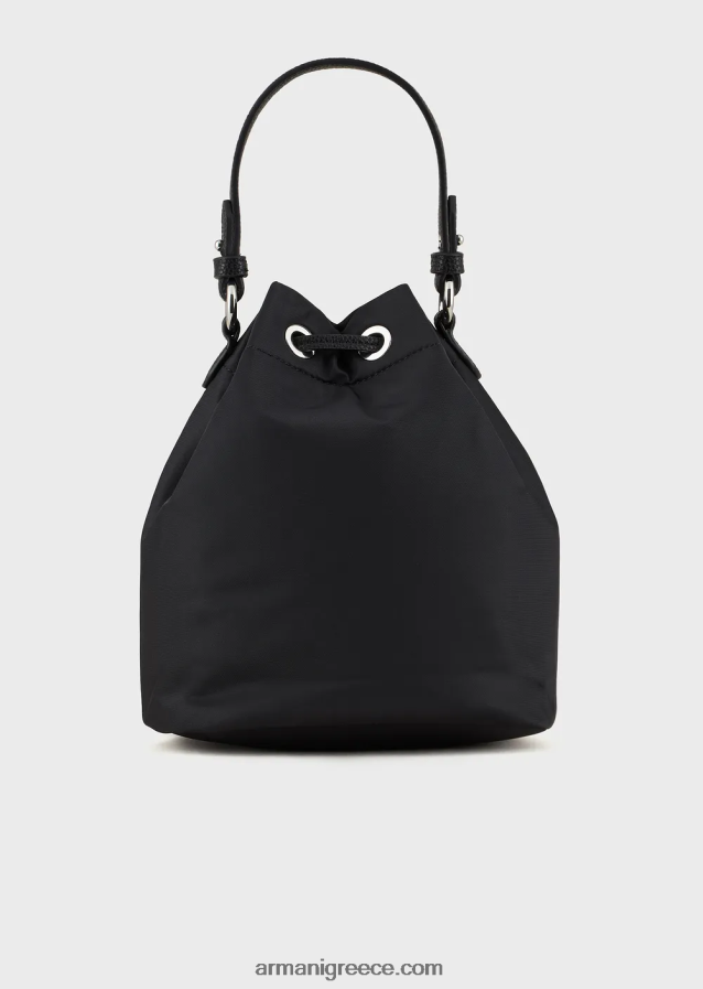 γυναίκες Armani ανακυκλωμένη νάιλον τσάντα με είδη πρώτης ανάγκης για ταξίδια 4046R6742 μαύρος