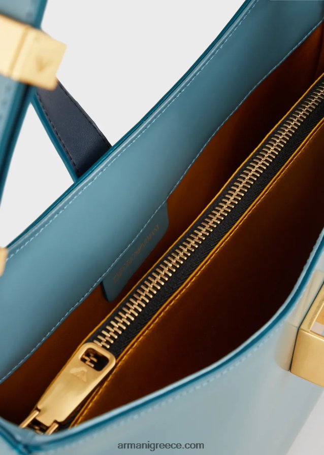 γυναίκες Armani τσάντα hobo από βουρτσισμένο δέρμα 4046R6743 πετρέλαιο