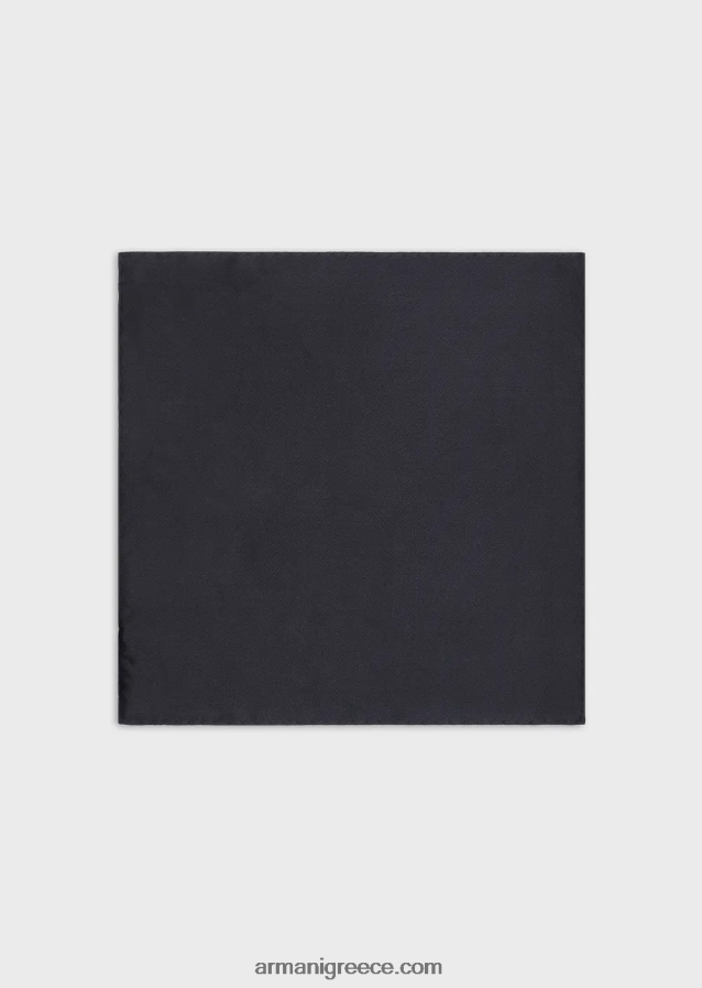 άνδρες Armani Μεταξωτό τετράγωνο τσέπης σε οθωμανικό στυλ 4046R62137 ναυτικό μπλε