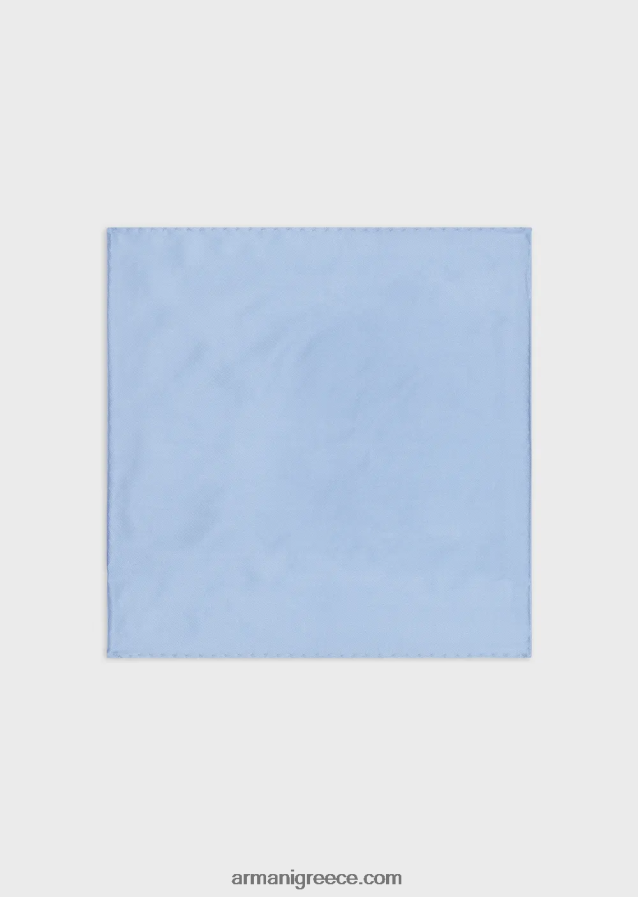 άνδρες Armani Μεταξωτό τετράγωνο τσέπης σε οθωμανικό στυλ 4046R62138 μπλε