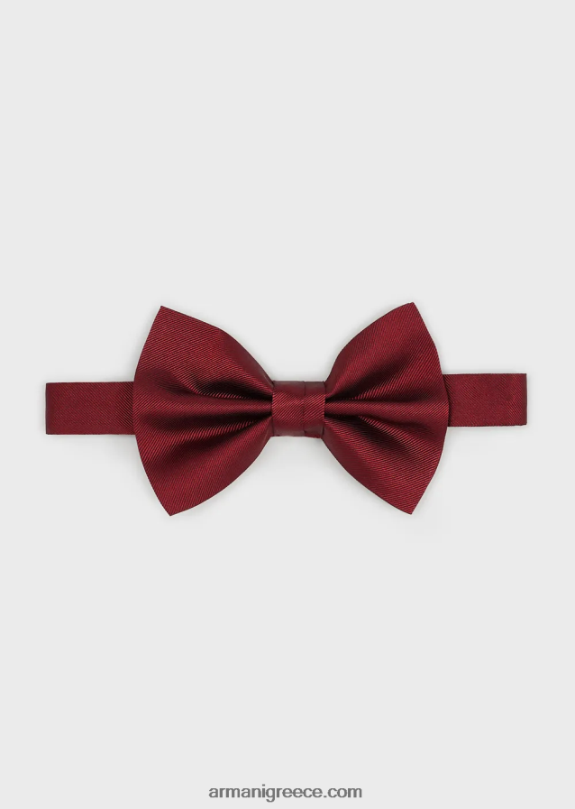 άνδρες Armani Οθωμανικό παπιγιόν από καθαρό μετάξι 4046R62150 μπορντό