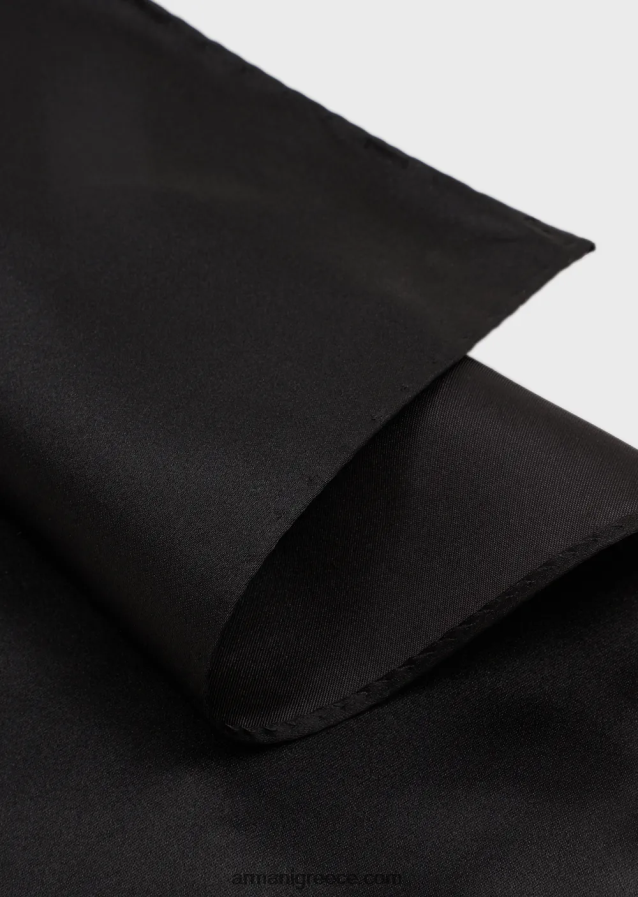 άνδρες Armani καθαρό μεταξωτό τετράγωνο τσέπης με μικρομοτίβο ζακάρ 4046R62157