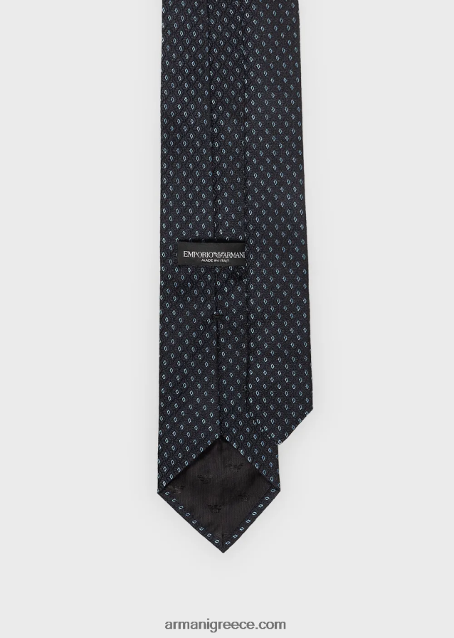 άνδρες Armani γραβάτα από καθαρό μεταξωτό ζακάρ με διαμάντι μικρο-μοτίβο 4046R62158